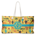 African Safari Large Tote Bag with Rope Handles (Personalized)