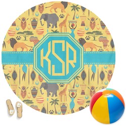 African Safari Round Beach Towel (Personalized)