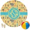 African Safari Round Beach Towel (Personalized)