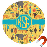 African Safari Round Car Magnet - 10" (Personalized)