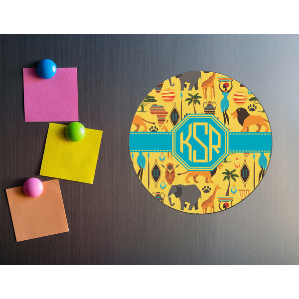 African Safari Round Fridge Magnet - LIFESTYLE