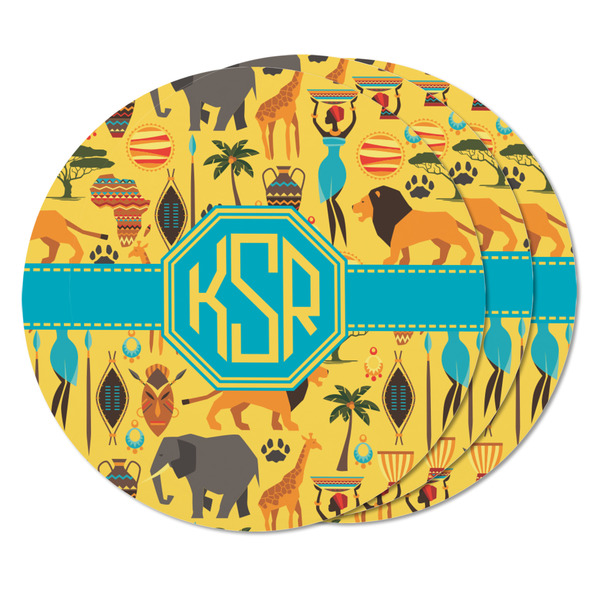 African Safari Round Fridge Magnet - THREE