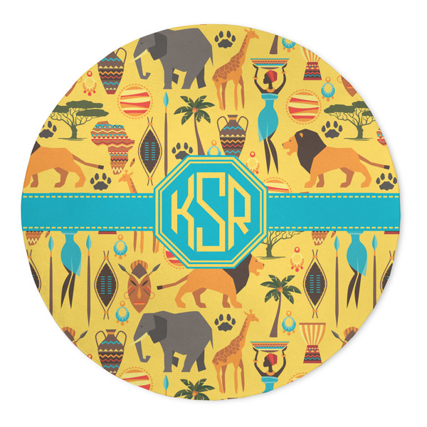 Custom African Safari 5' Round Indoor Area Rug (Personalized)