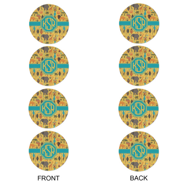 African Safari Round Linen Placemats - APPROVAL Set of 4 (double sided)