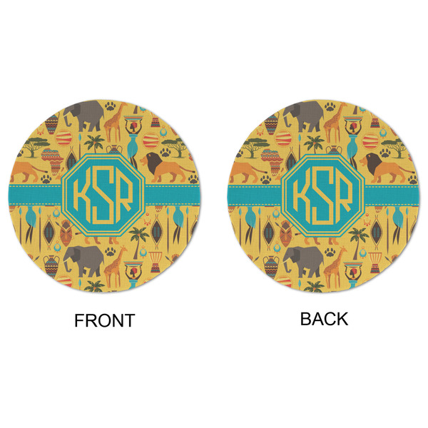 African Safari Round Linen Placemats - APPROVAL (double sided)