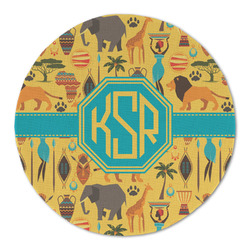African Safari Round Linen Placemat - Single Sided (Personalized)