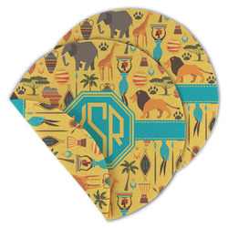 African Safari Round Linen Placemat - Double Sided - Set of 4 (Personalized)