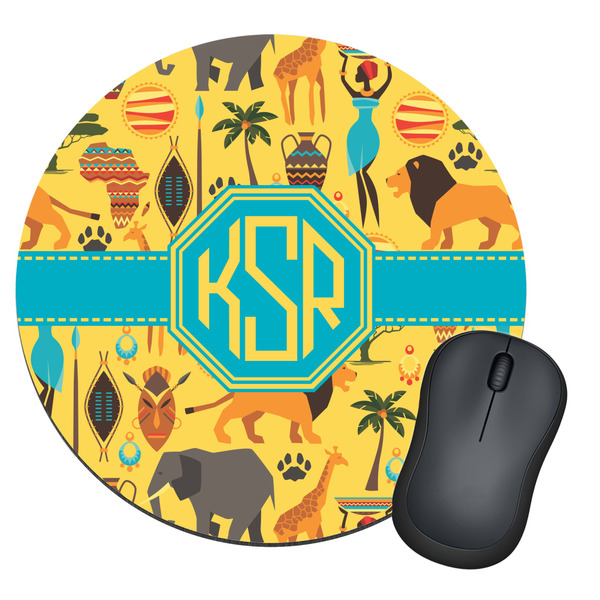 Custom African Safari Round Mouse Pad (Personalized)