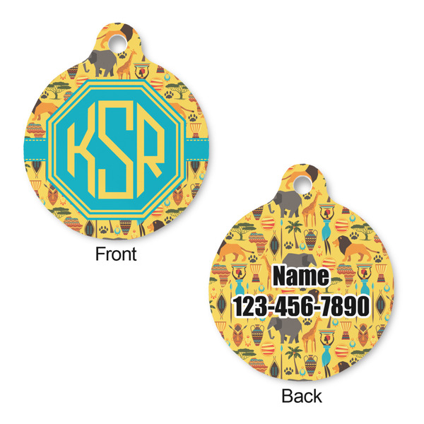 African Safari Round Pet ID Tag - Large - Approval