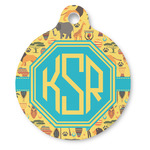 African Safari Round Pet ID Tag - Large (Personalized)