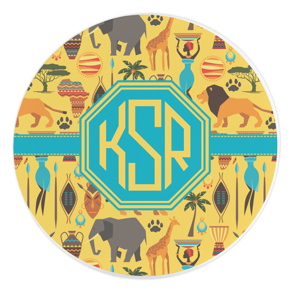 Custom African Safari Round Stone Trivet (Personalized)