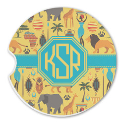 African Safari Sandstone Car Coaster - Single (Personalized)