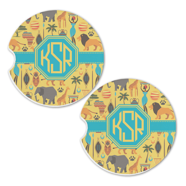 African Safari Sandstone Car Coasters - Set of 2