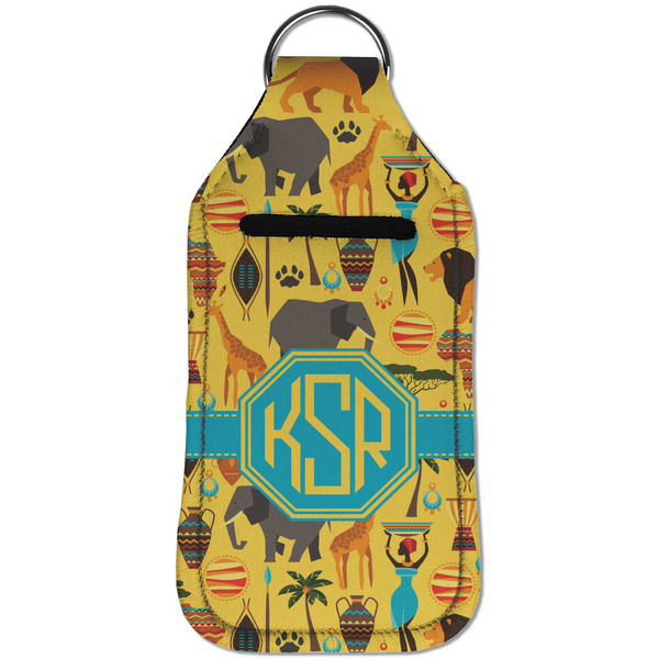 African Safari Sanitizer Holder Keychain - Large (Front)