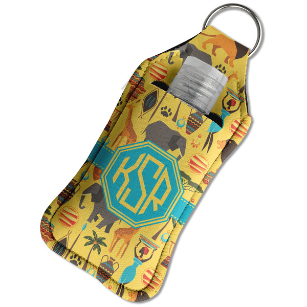 African Safari Sanitizer Holder Keychain - Large in Case