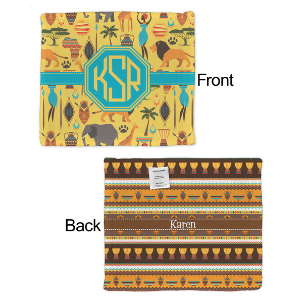 African Safari Security Blanket - Front & Back View