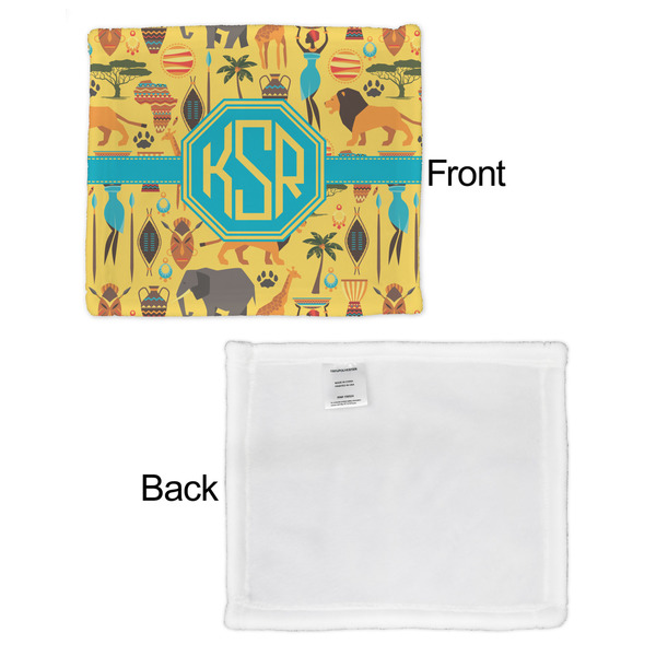 African Safari Security Blanket - Front & White Back View