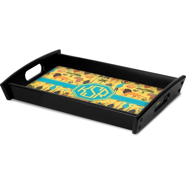 African Safari Serving Tray Black - Corner