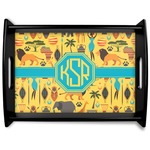 African Safari Black Wooden Tray - Large (Personalized)