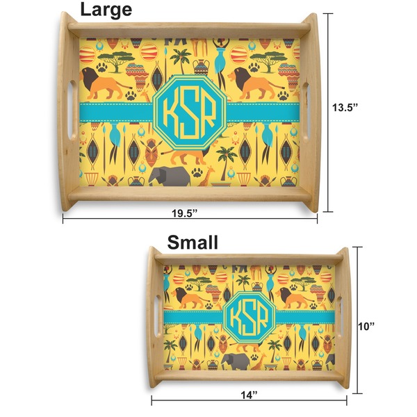 African Safari Serving Tray Wood Sizes