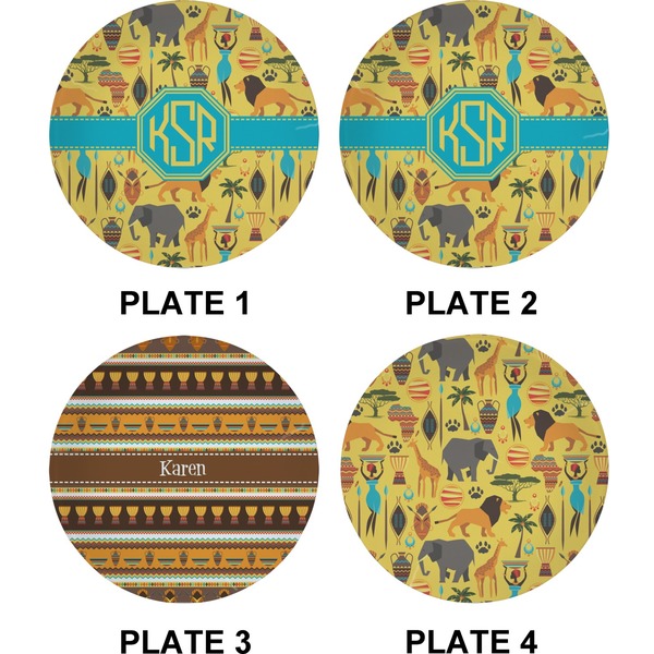 African Safari Set of Appetizer / Dessert Plates (Approval)