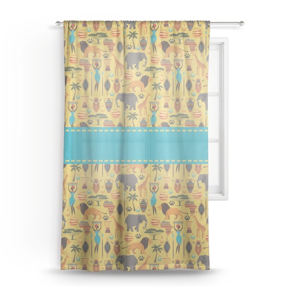 Custom African Safari Sheer Curtain
