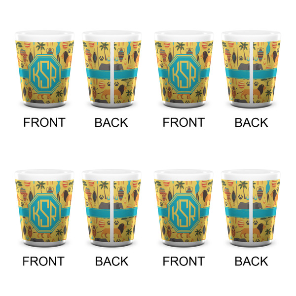 African Safari Shot Glass - White - Set of 4 - APPROVAL