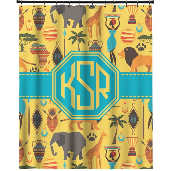 Custom African Safari Extra Long Shower Curtain - 70"x84" (Personalized)