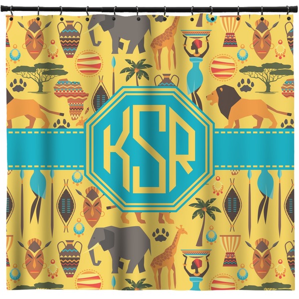 Custom African Safari Shower Curtain - 71" x 74" (Personalized)