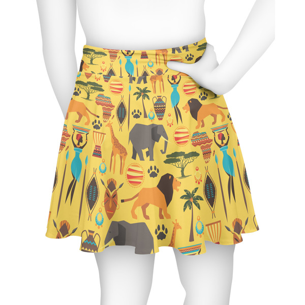 African Safari Skater Skirt - Back