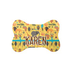 African Safari Bone Shaped Dog Food Mat (Small) (Personalized)