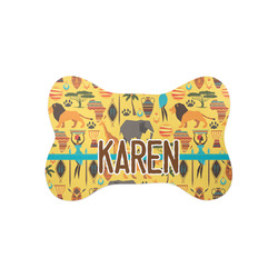 African Safari Bone Shaped Dog Food Mat (Small) (Personalized)