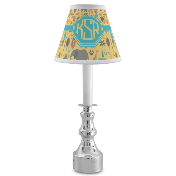 African Safari Small Chandelier Lamp - LIFESTYLE (on candle stick)