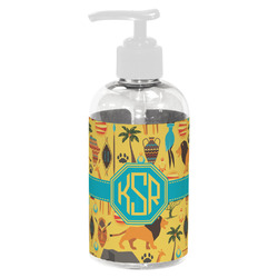 African Safari Plastic Soap / Lotion Dispenser (8 oz - Small - White) (Personalized)