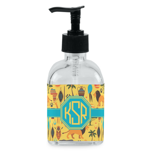 Custom African Safari Glass Soap & Lotion Bottle - Single Bottle (Personalized)