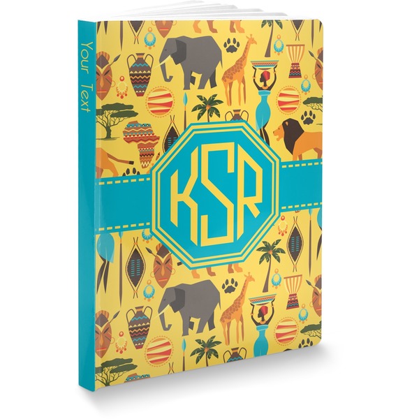 Custom African Safari Softbound Notebook - 5.75" x 8" (Personalized)