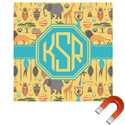 African Safari Square Car Magnet - 10" (Personalized)