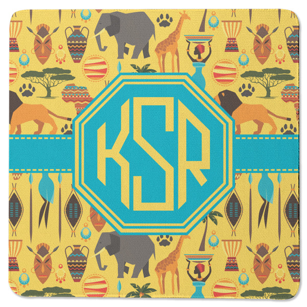African Safari Square Coaster Rubber Back - Single