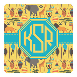 African Safari Square Decal (Personalized)