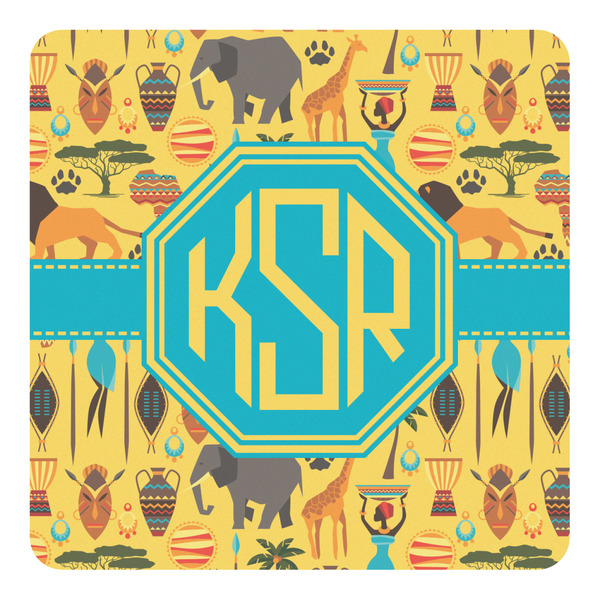 Custom African Safari Square Decal - XLarge (Personalized)