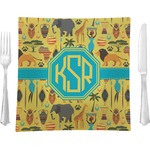 African Safari Glass Square Lunch / Dinner Plate 9.5" (Personalized)