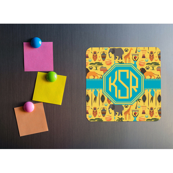 African Safari Square Fridge Magnet - LIFESTYLE