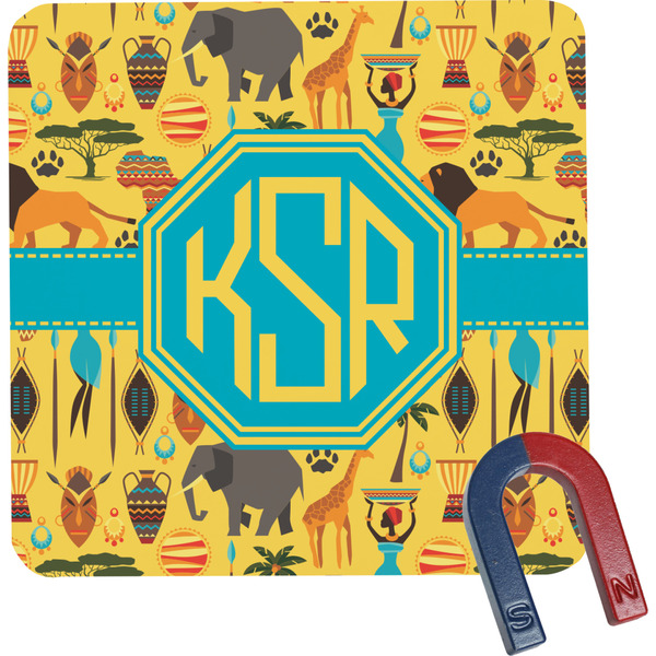 Custom African Safari Square Fridge Magnet (Personalized)