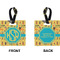 African Safari Square Luggage Tag (Front + Back)