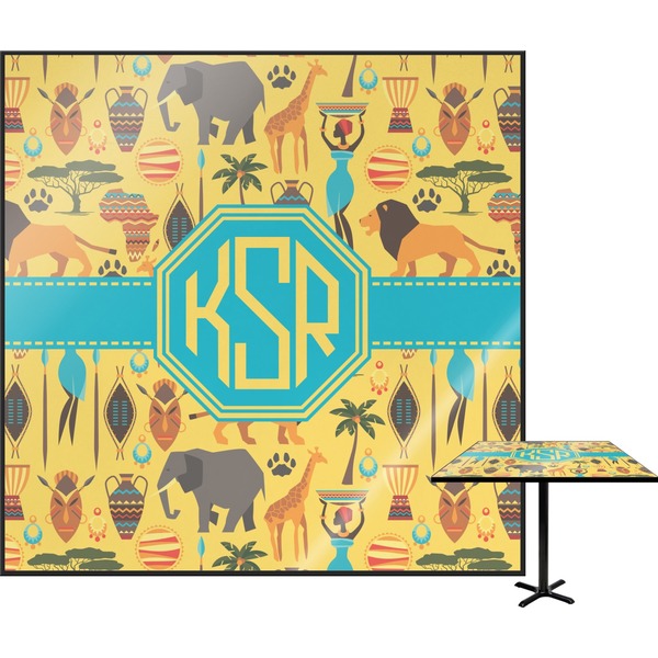 Custom African Safari Square Table Top (Personalized)
