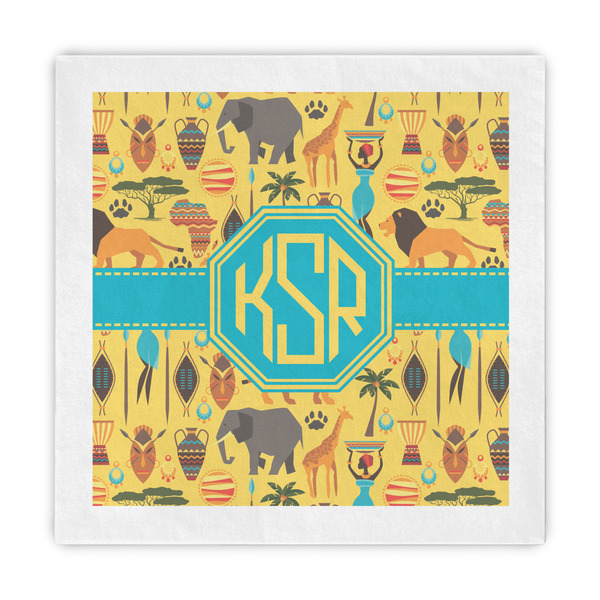 Custom African Safari Decorative Paper Napkins (Personalized)