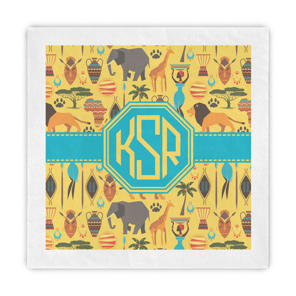 Custom African Safari Standard Decorative Napkins (Personalized)
