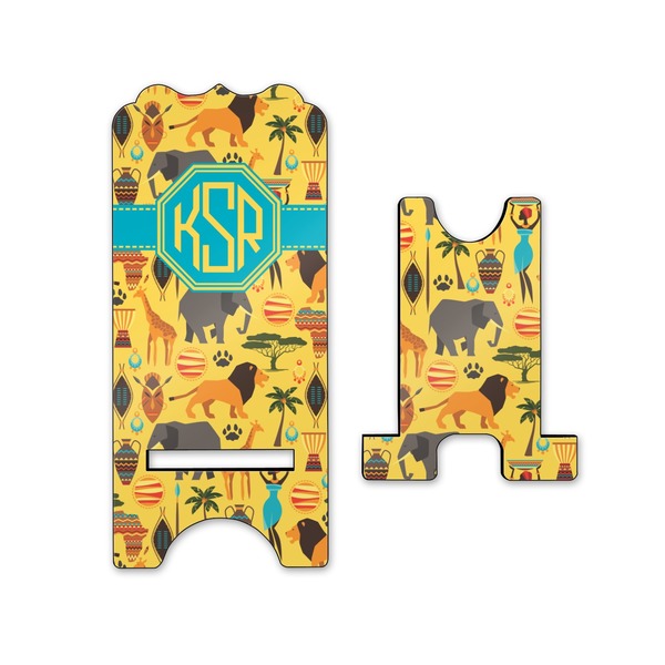 African Safari Stylized Phone Stand - Front & Back - Small
