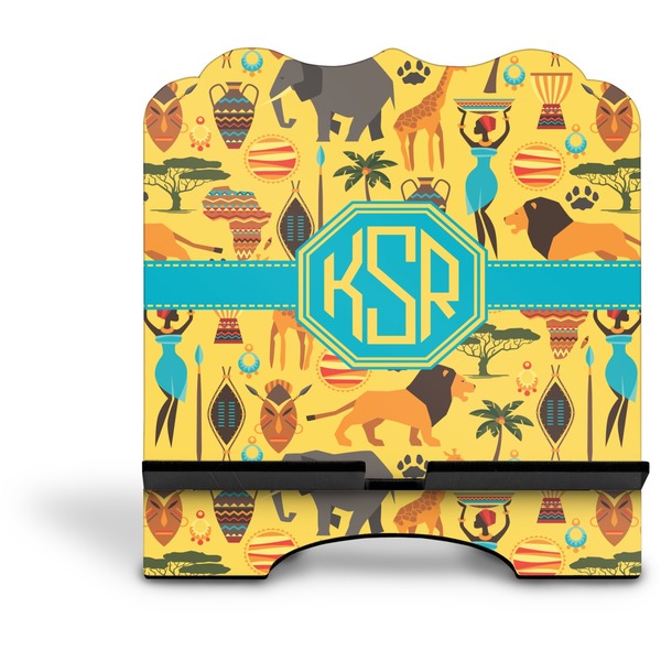 African Safari Stylized Tablet Stand - Front without iPad