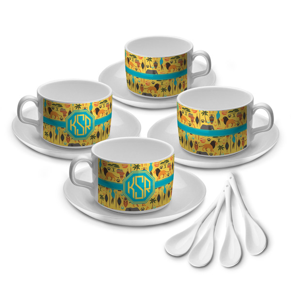 Custom African Safari Tea Cup - Set of 4 (Personalized)